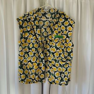 DVF Target windbreaker vest with hood sz small